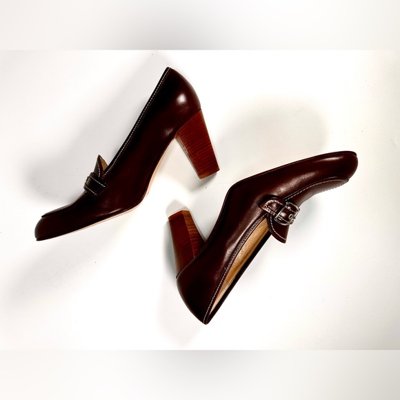 Coach Loafers Katrina Leather Pump Heels Made in Italy - Picture 6 of 11